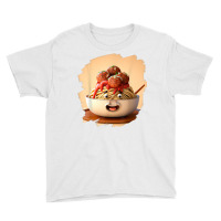 Cute Funny Meatballs In Bowl Of Pasta Spaghetti Meatballs T Shirt Youth Tee | Artistshot