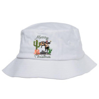 Rodeo Bucking Horse Western Cactus Cowboy Christmas Matching T Shirt Bucket Hat | Artistshot