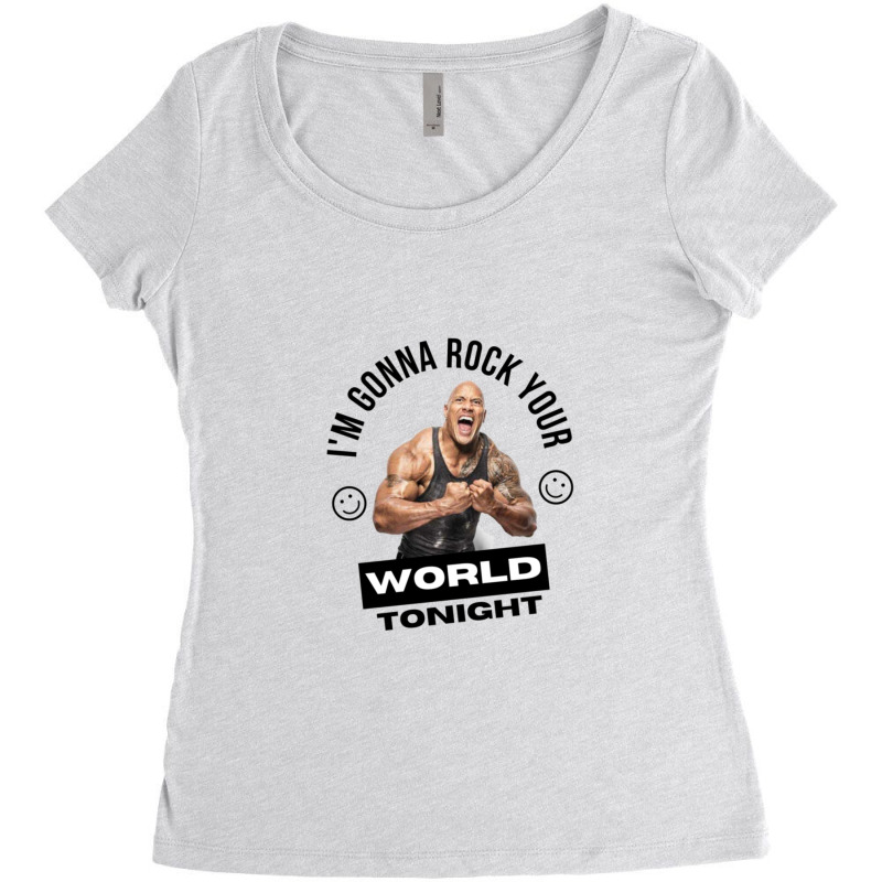 Dwayne Johnson Women's Triblend Scoop T-shirt by yenalsardao | Artistshot