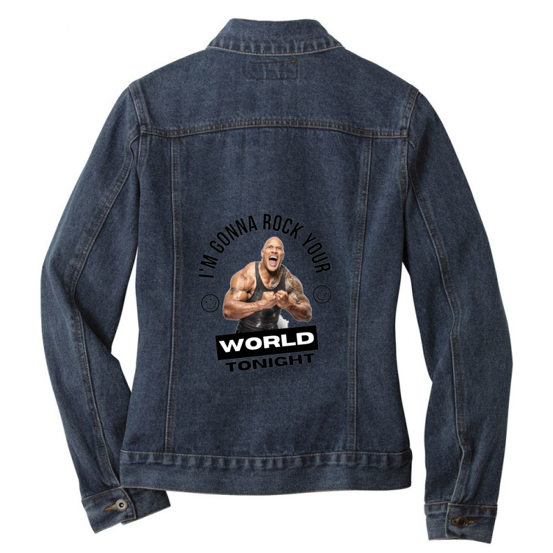 Dwayne Johnson Ladies Denim Jacket by yenalsardao | Artistshot