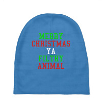 Merry Christmas Ya Filthy Animal Baby Beanies | Artistshot