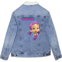 Oona  Bubble Guppies 1 Unisex Sherpa-lined Denim Jacket | Artistshot