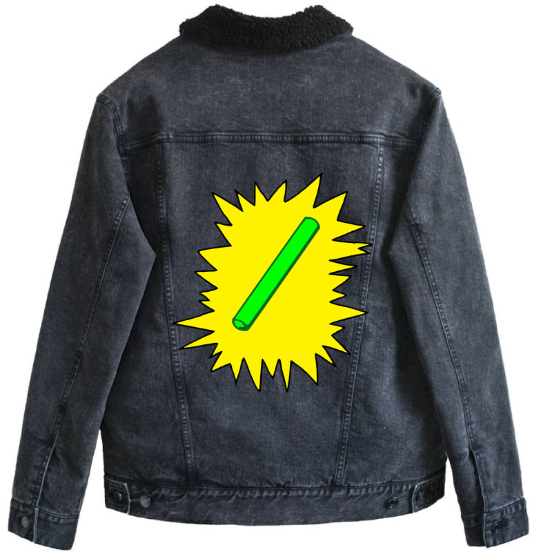 Limited Edition Inanimate Carbon Rod - In Rod We Trust Unisex Sherpa-lined Denim Jacket | Artistshot