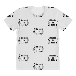 Music is Life, Musician T-shirts, Singers Gift All Over Women's T-shirt | Artistshot