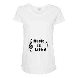 Music is Life, Musician T-shirts, Singers Gift Maternity Scoop Neck T-shirt | Artistshot