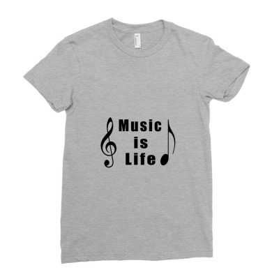 Music Is Life, Musician T-shirts, Singers Gift Ladies Fitted T-shirt Designed By Jack14