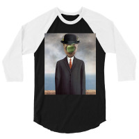 Trending Rene Magritte Son Of Man 3/4 Sleeve Shirt | Artistshot