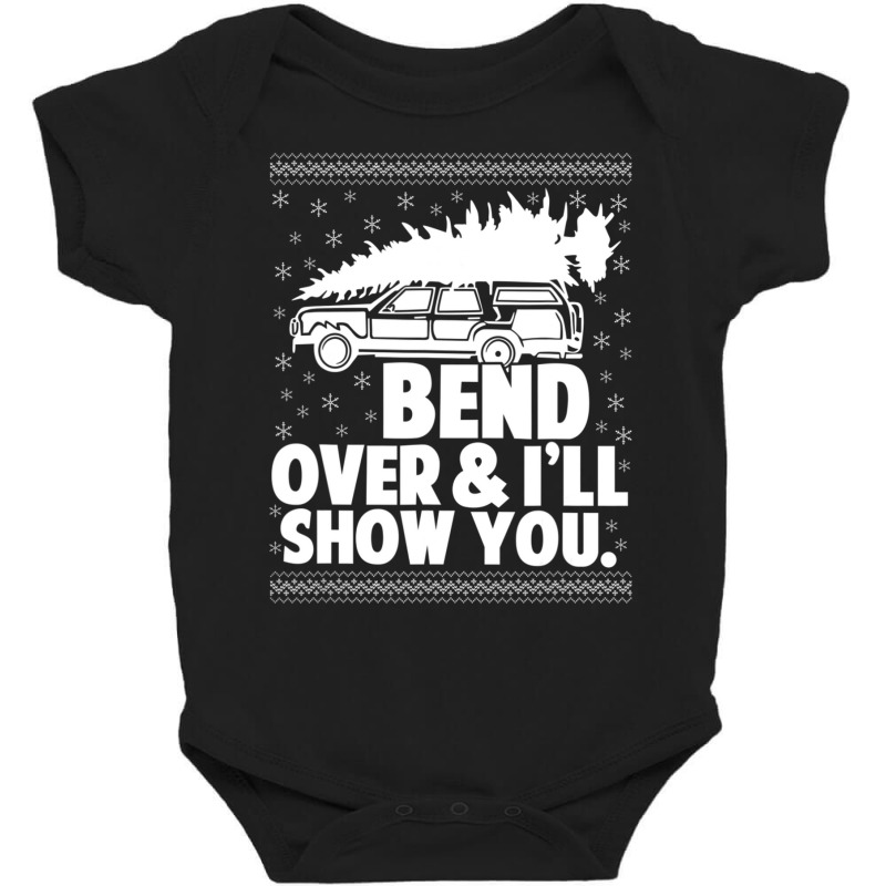 Bend Over And I'll Show You Matching Couple Christmas Baby Bodysuit by blackeyestyx | Artistshot