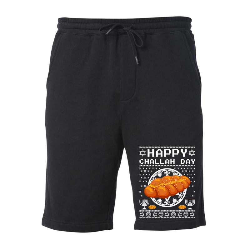 Trending Funny Happy Challah Days Jewish Holiday Hanukkah Channukah Fleece Short | Artistshot