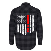 Trending Trauma Nurse American Flag Patriotic Registered Nurse Flannel Shirt | Artistshot