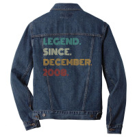 14 Years Old Legend Since December 2008 14th Birthday Pullover Hoodie Men Denim Jacket | Artistshot