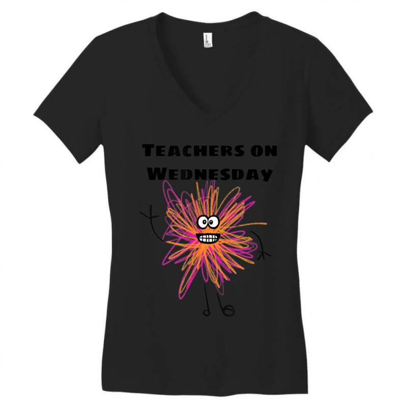 Limited Edition Teachers On Wednesday Women's V-Neck T-Shirt by Sierra Dennis | Artistshot