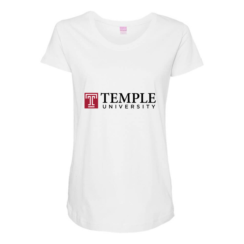 Temple University Maternity Scoop Neck T-shirt | Artistshot