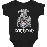 Hot Trend Nordic Norway Viking With Norwegian Flag Baby Bodysuit | Artistshot