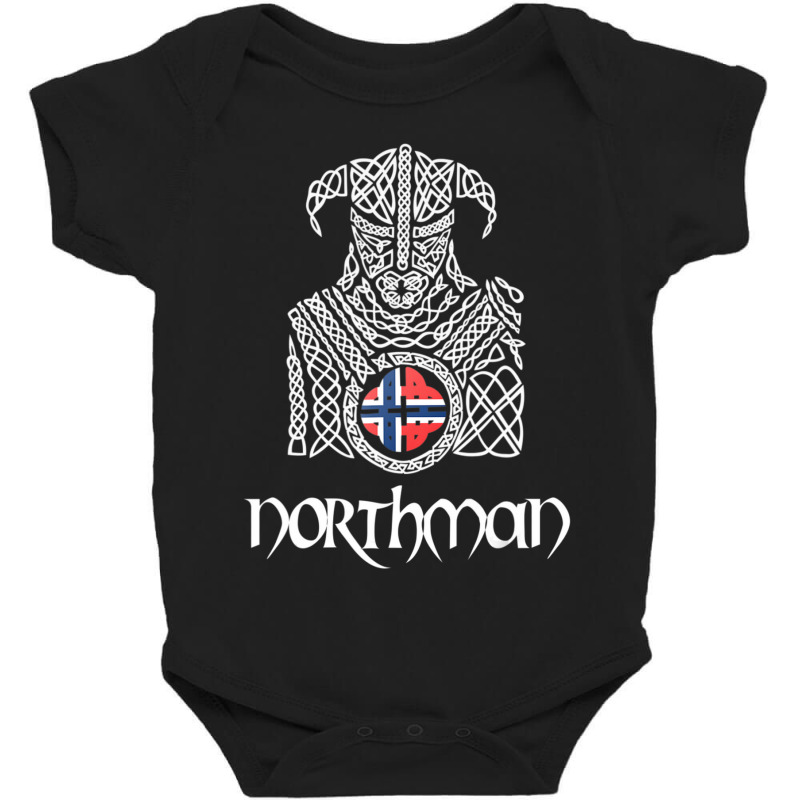 Hot Trend Nordic Norway Viking With Norwegian Flag Baby Bodysuit | Artistshot