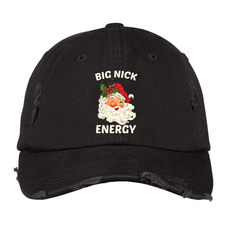 Big Nick Energy Santa Christmas Vintage Cap | Artistshot