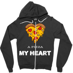 Pizza Is My Valentine T Shirt Zipper Hoodie Designed By Emlynneconjacob