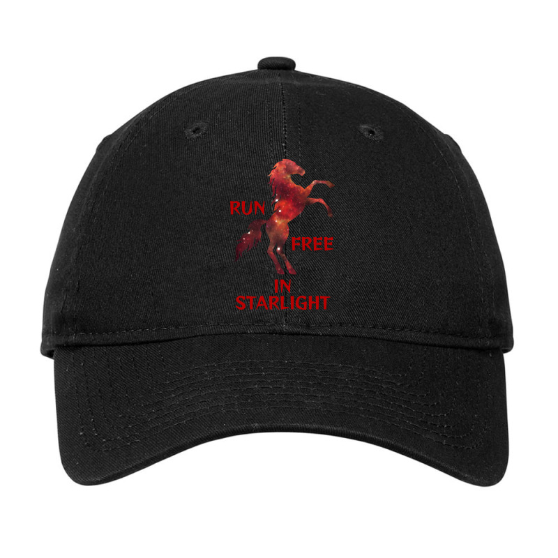 Hot Trend Ruby Red Starry Night Sky Milky Way Galaxy Rearing Stallion Adjustable Cap by Ledford Leslie | Artistshot