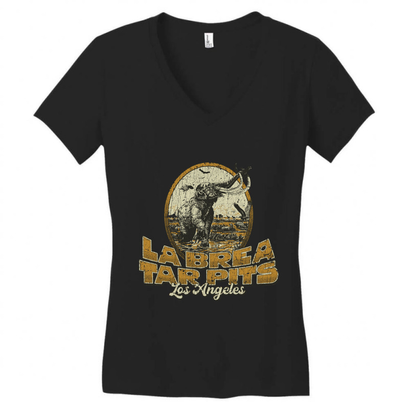 Hot Trend La Brea Tar Pits 1977 Women's V-neck T-shirt | Artistshot