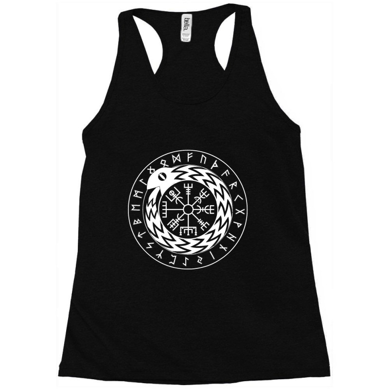 Trending Norse Mythology Jormungandr Vegvisir With Runes Racerback Tank by Sizemore Adame | Artistshot