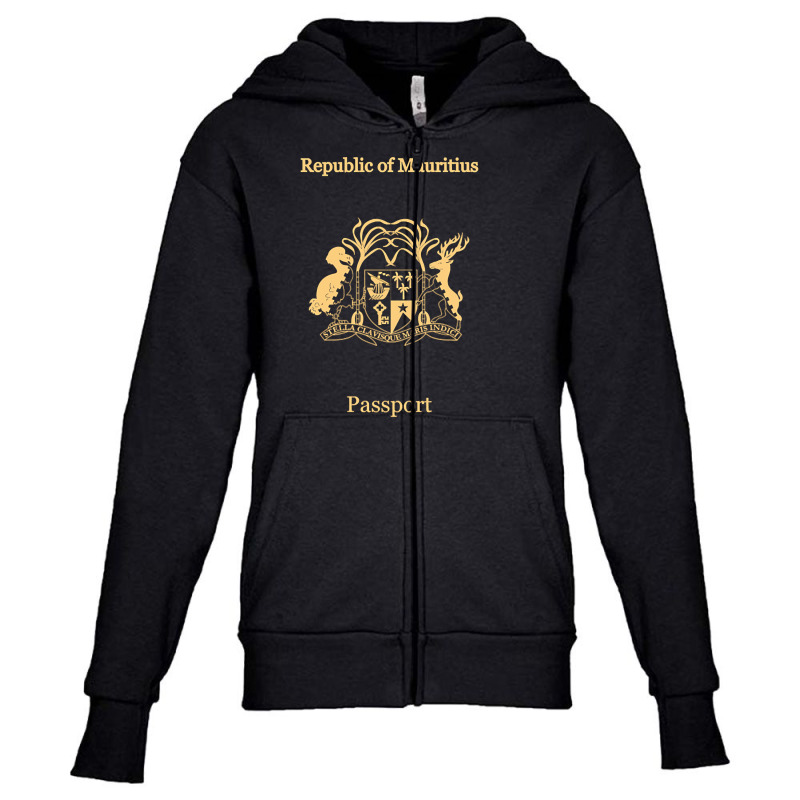 Limited Edition Mauritius Passport Youth Zipper Hoodie by laurynvanhoose | Artistshot