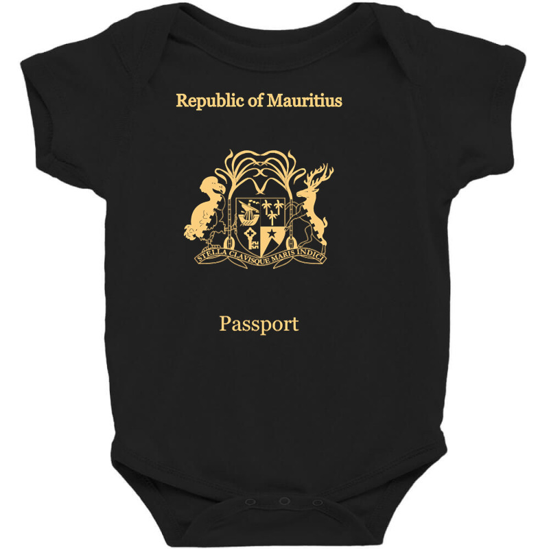 Limited Edition Mauritius Passport Baby Bodysuit by laurynvanhoose | Artistshot