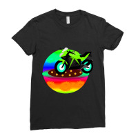 Hot Trend Green Motorcycle Ladies Fitted T-shirt | Artistshot