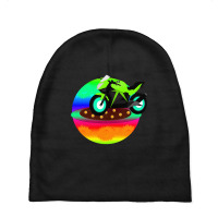 Hot Trend Green Motorcycle Baby Beanies | Artistshot