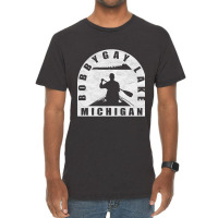 Trending Bobbygay Lake Canoeing Michigan Vintage T-shirt | Artistshot