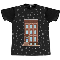 Hot Trend Hanukkah Decorated Brownstone Home Graphic T-shirt | Artistshot