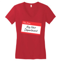 Film Crew Key Hair Department Classic 70s Girl Women's V-neck T-shirt | Artistshot