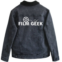 Film Geek Triblend Vintage Funny Unisex Sherpa-lined Denim Jacket | Artistshot