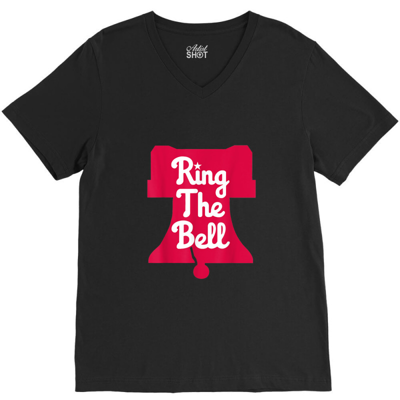 Vintage Philly Ring The Bell Philadelphia Baseball Christmas V-neck Tee | Artistshot