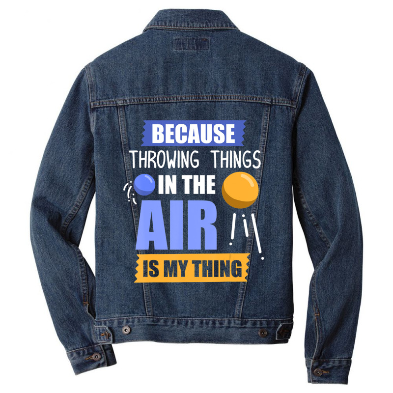 Hot Trend Throwing Things In The Air Is My Thing Shot Put Men Denim Jacket | Artistshot