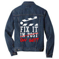 Fix It On Set Not In Post  Film Crew Tv Director  Classic  Girl E Men Denim Jacket | Artistshot