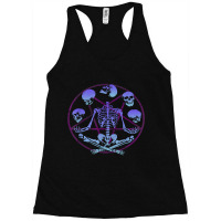 Skeleton Juggling Skulls Pastel Goth Pentagram Occult Pagan 101.png Racerback Tank | Artistshot