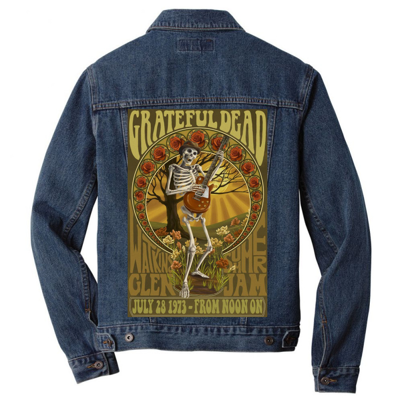 Grateful Chill Skull Men Denim Jacket | Artistshot