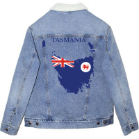 Tasmania Australian State Baby Cute Unisex Sherpa-lined Denim Jacket | Artistshot