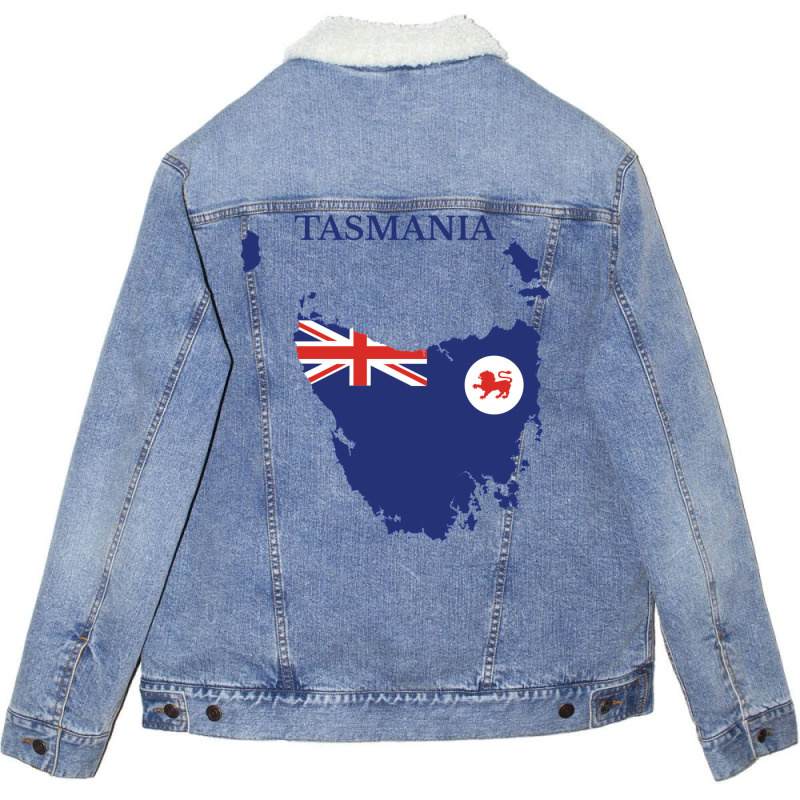 Tasmania Australian State Baby Cute Unisex Sherpa-Lined Denim Jacket by tintesbaxhiau | Artistshot