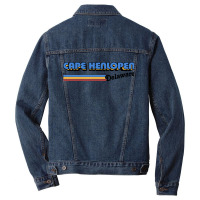 Cape Henlopen Delaware Retro Style Design Men Denim Jacket | Artistshot