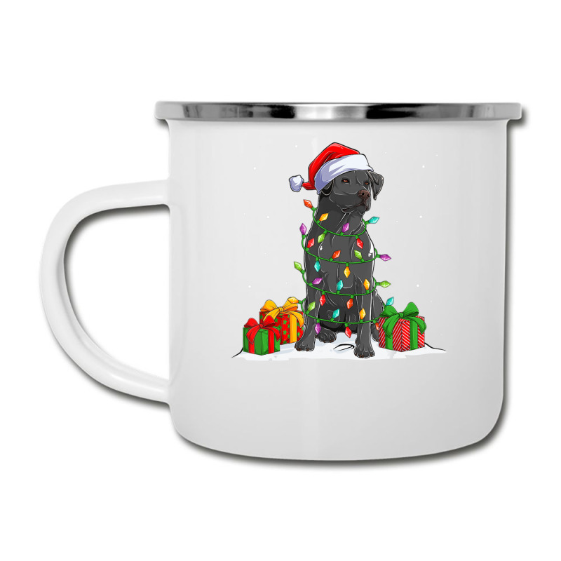 Black Lab Labrador Christmas Lights Pajama Dog Lover Xmas Camper Cup | Artistshot