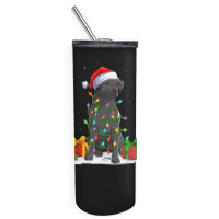 Black Lab Labrador Christmas Lights Pajama Dog Lover Xmas Skinny Tumbler | Artistshot