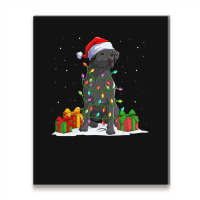 Black Lab Labrador Christmas Lights Pajama Dog Lover Xmas Metal Print Vertical | Artistshot