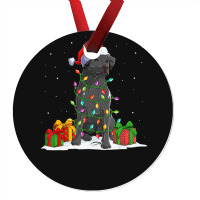 Black Lab Labrador Christmas Lights Pajama Dog Lover Xmas Ornament | Artistshot