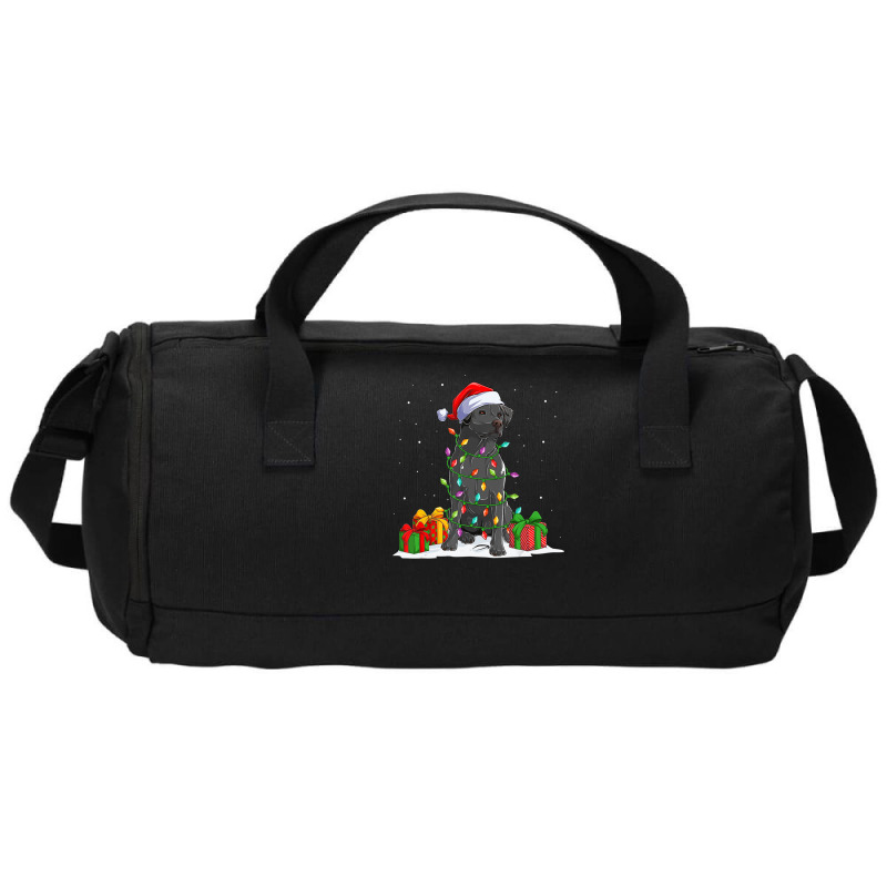 Black Lab Labrador Christmas Lights Pajama Dog Lover Xmas Duffel Bag | Artistshot