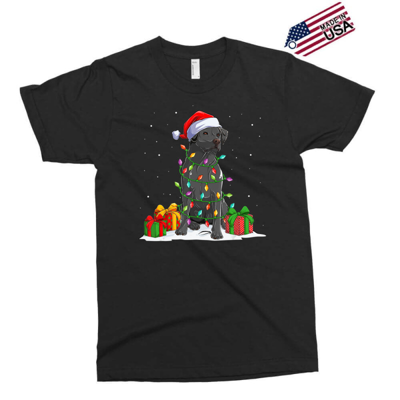 Black Lab Labrador Christmas Lights Pajama Dog Lover Xmas Exclusive T-shirt | Artistshot