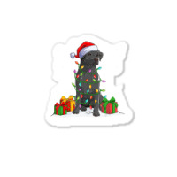 Black Lab Labrador Christmas Lights Pajama Dog Lover Xmas Sticker | Artistshot