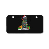 Black Lab Labrador Christmas Lights Pajama Dog Lover Xmas Bicycle License Plate | Artistshot