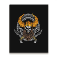 Hot Trend Norse Viking Style Skull Beard For Vikings Lover Metal Print Vertical | Artistshot