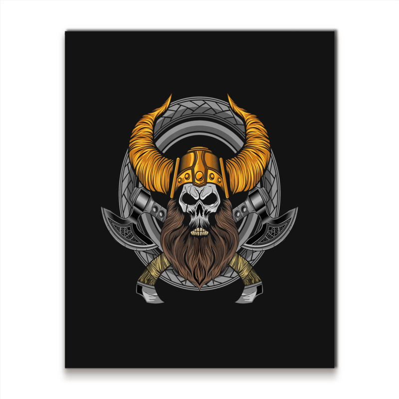 Hot Trend Norse Viking Style Skull Beard For Vikings Lover Metal Print Vertical | Artistshot